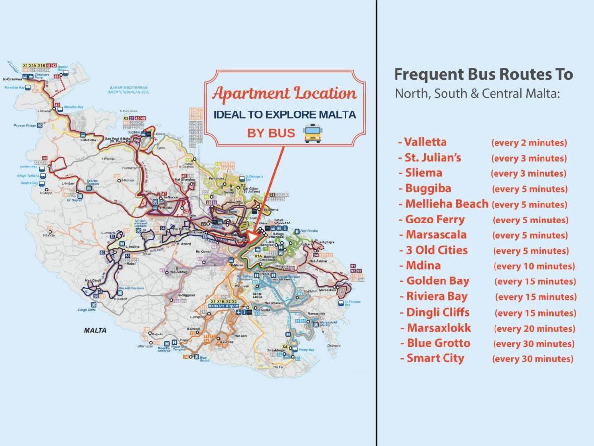 Central Rooms - Near Valletta & Sliema - Best Bus Lines Hamrun Exterior foto
